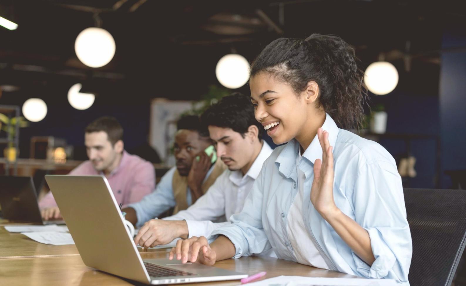 Workshop participants discussing variance analysis techniques in training session